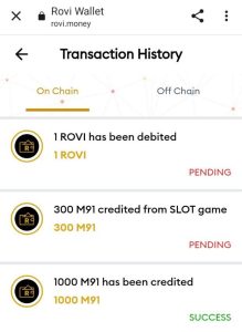 Rovi.money wallet M91 Token
