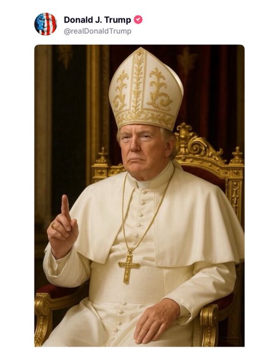 The GROK AI Generates Photo of Donald Trump as The Pope